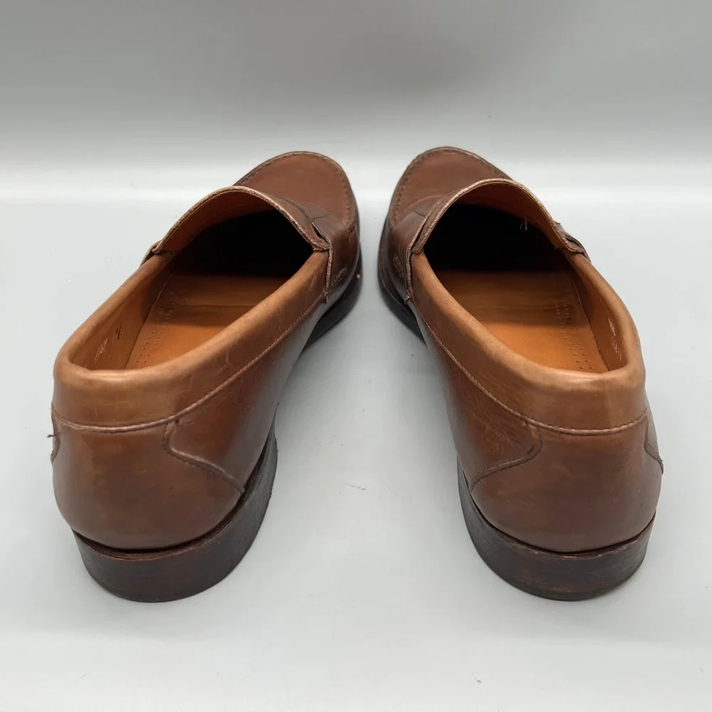 Allen Edmonds Penny Loafers Mens 9.5 Brown Leather Cavanaugh Dress Shoes Preppy
